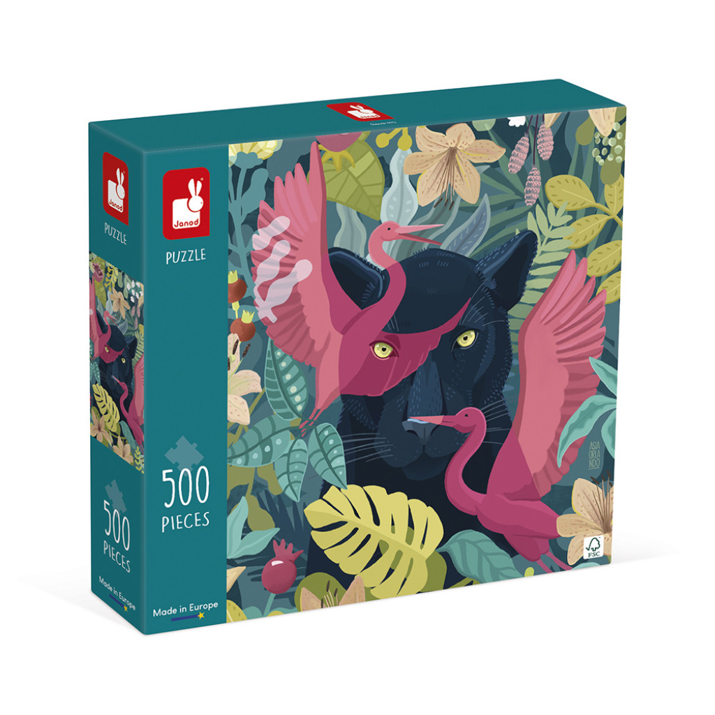 Janod 500 darabos puzzle Misztikus fekete párduc