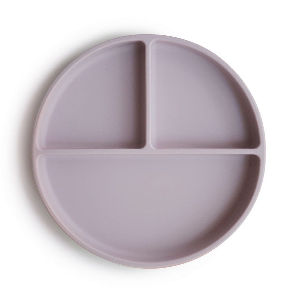 Mushie Mushie szilikon tányér - tapadókorongos, Soft lilac