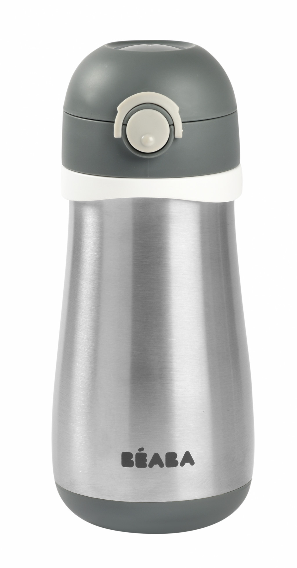 Beaba Rozsdamentes Acél Palack + Fogantyú - 350 ml - Sötétszürke