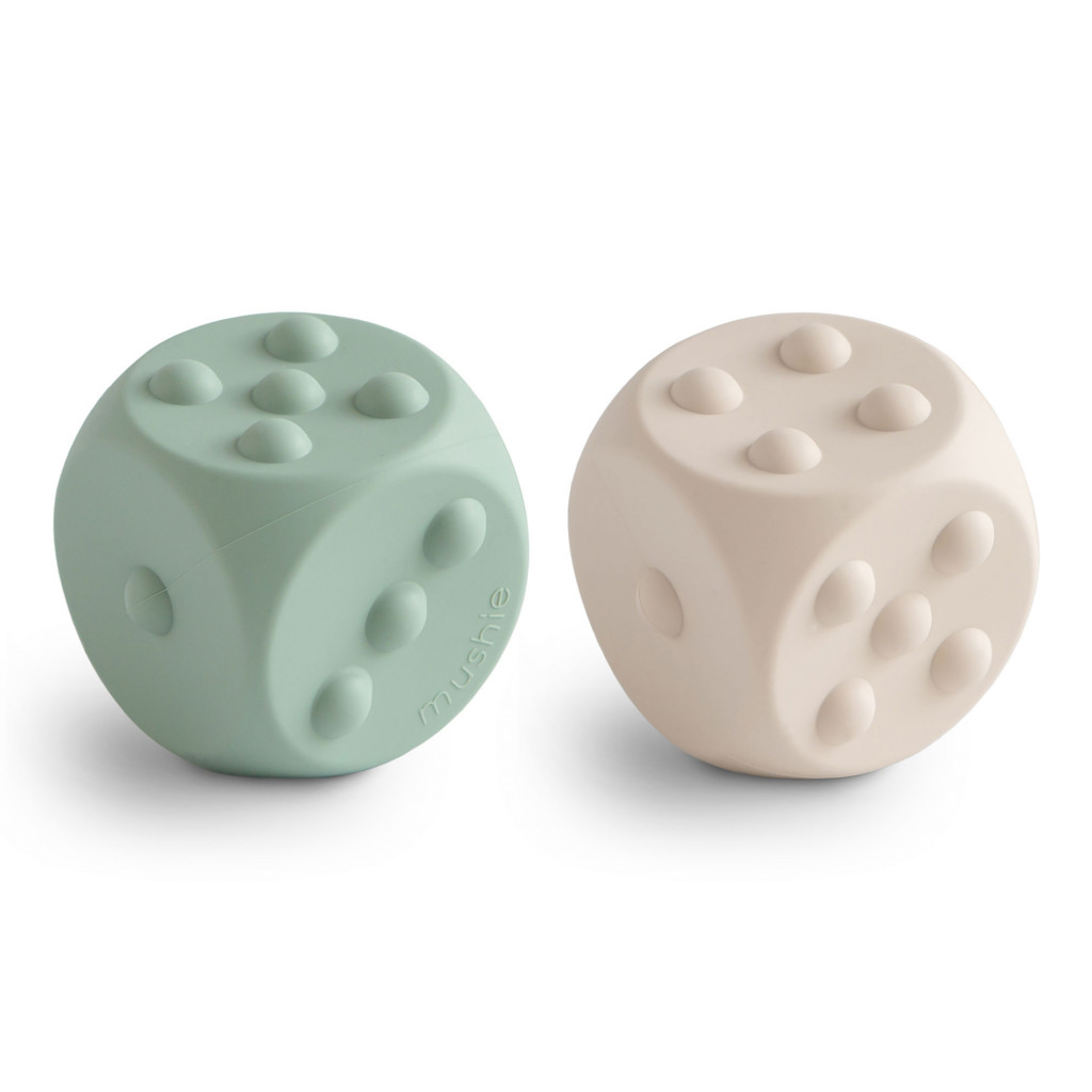 Mushie Kocka pop-it mushie gombokkal - cambridge kék/ shifting sands