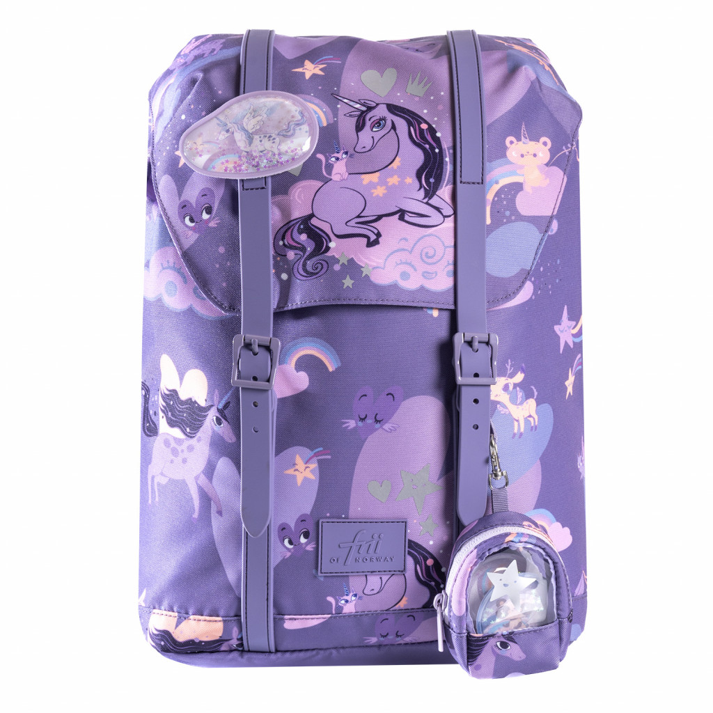 Frii of Norway Ergonomikus iskolatáska 22L Unicorn Purple