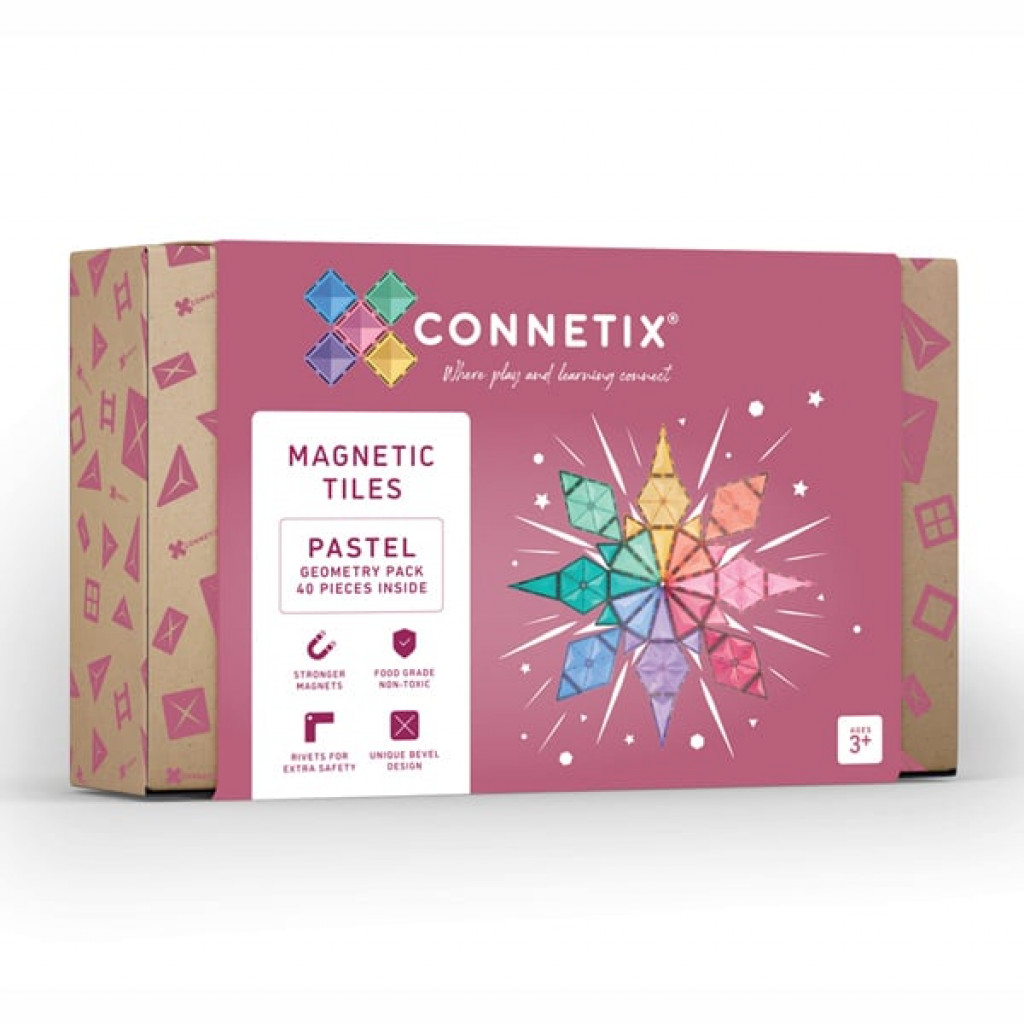 Connetix Connetix Mágneses építőjáték - Pastel Geometry Pack 40 db
