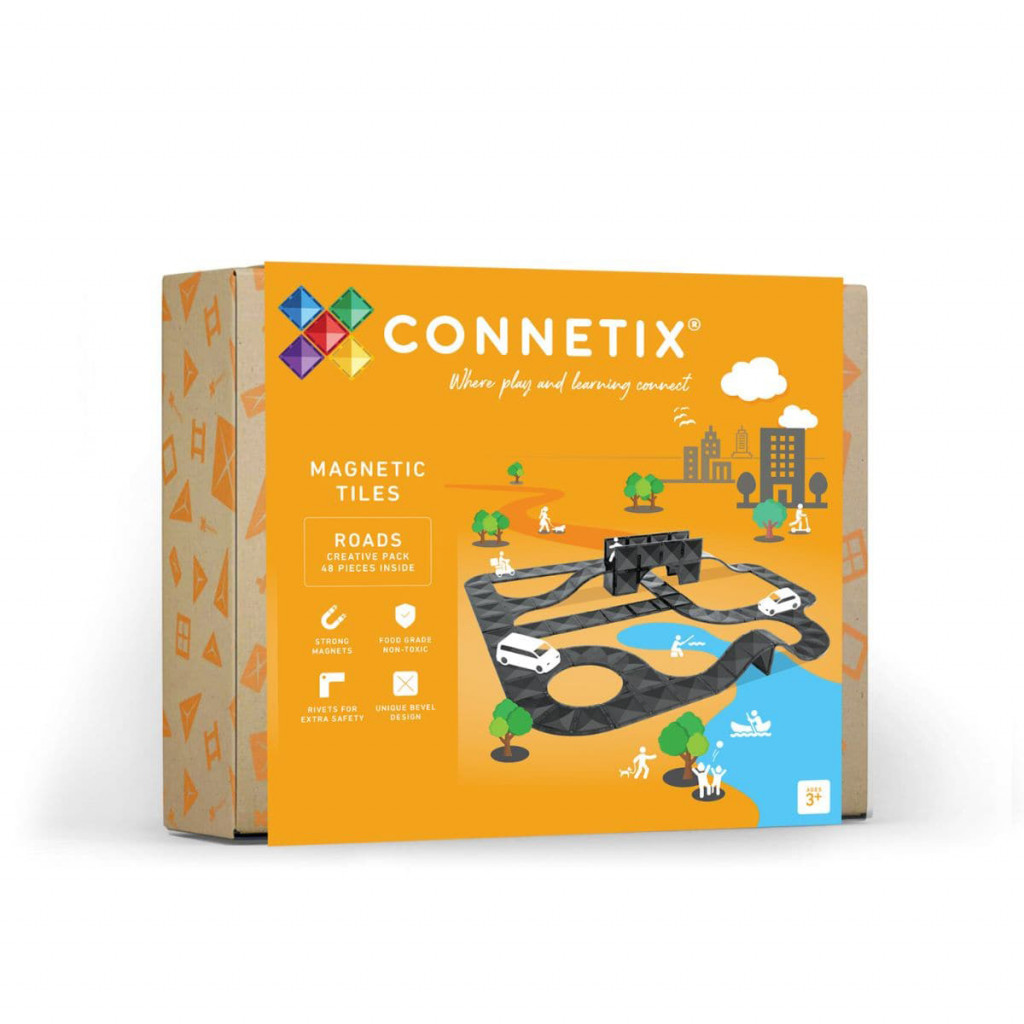 Connetix Connetix Mágneses építőjáték - Creative Roads Pack 48 db