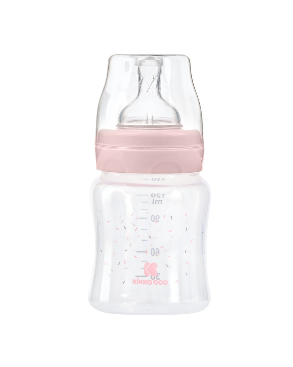 KikkaBoo Cumisüveg 120ml 0m+ Hippo Dreams Pink