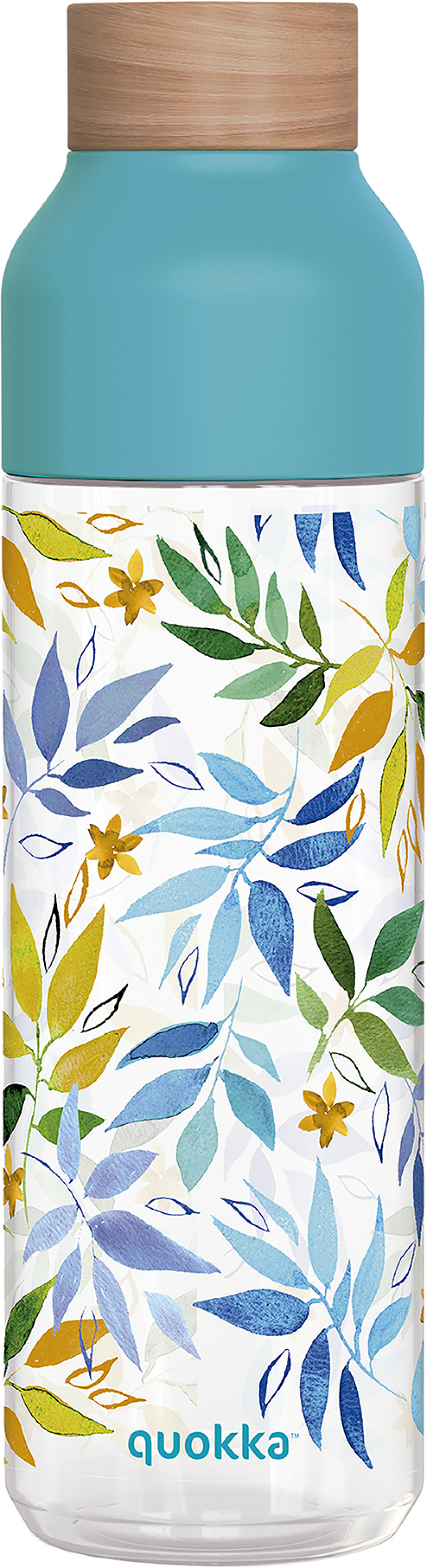 Quokka Műanyag palack Ice Watercolor Leaves 840 ml