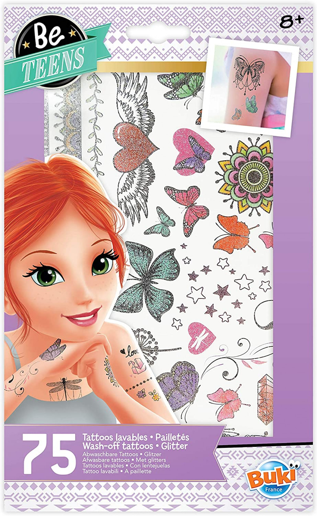 Buki France BeTeens Ideiglenes tetoválás - glitter