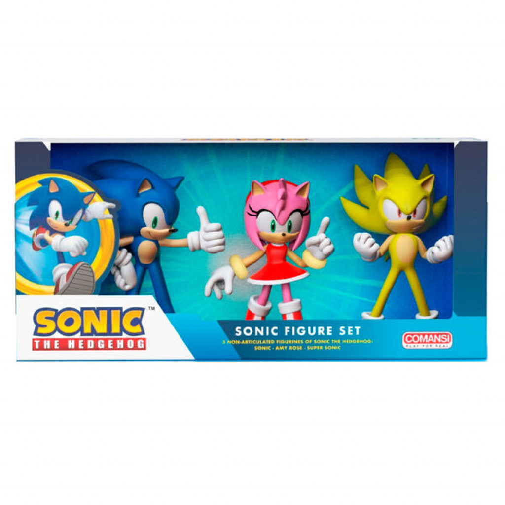 Aurora Sonic the Hedgehog figurák - 3 darabos készlet - Sonic the Hedgehog