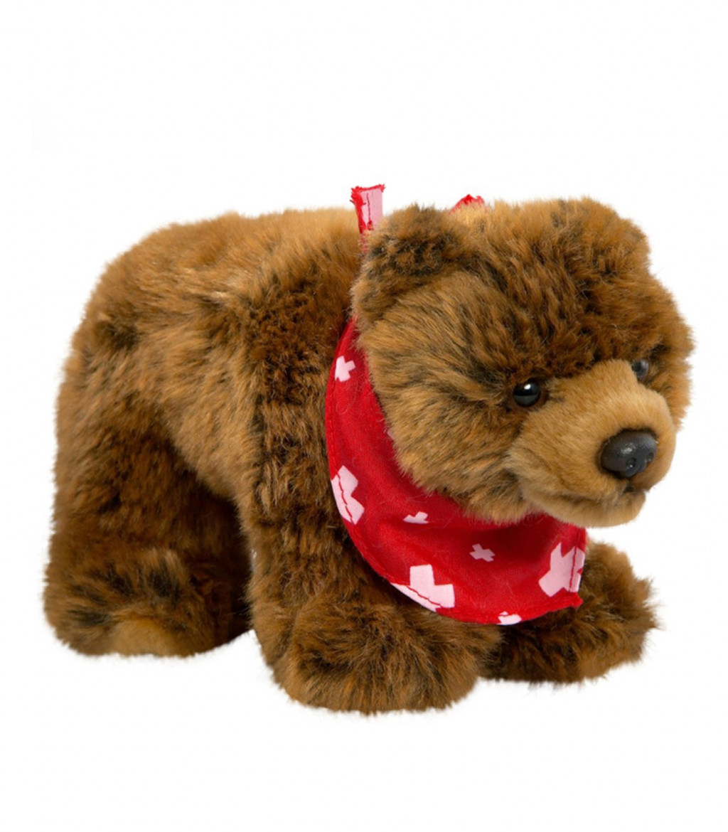 Aurora Teddy mackó piros sállal - Authentic Edition 20 cm