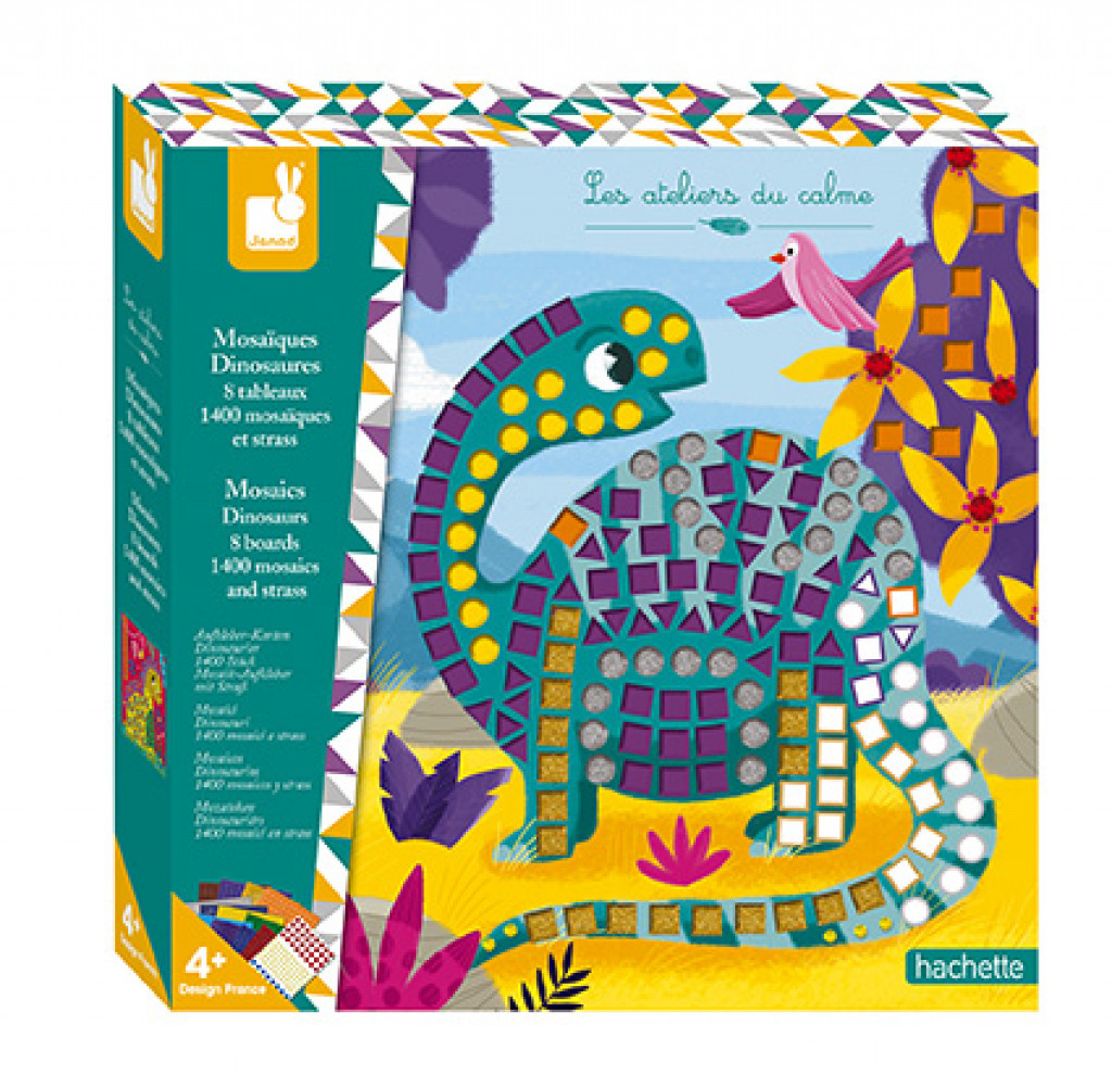 Janod Mozaik Dinoszauruszok Atelier Készlet Maxi 4+ 