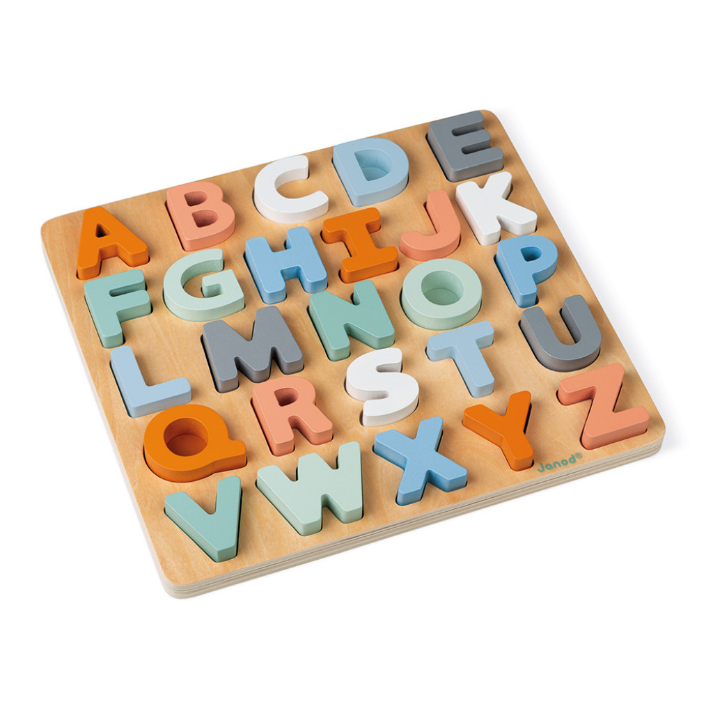 Janod Sweet Cocoon puzzle kirakós Ábécé 26 db 