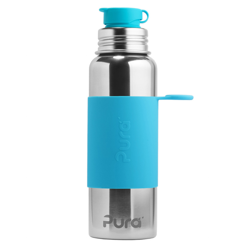 Pura Rozsdamentes acél kulacs sportkupakkal 850ml (Aqua) 