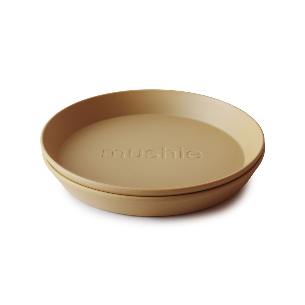 Mushie Mushi Kerek tányer 2 drb-os, Mustard