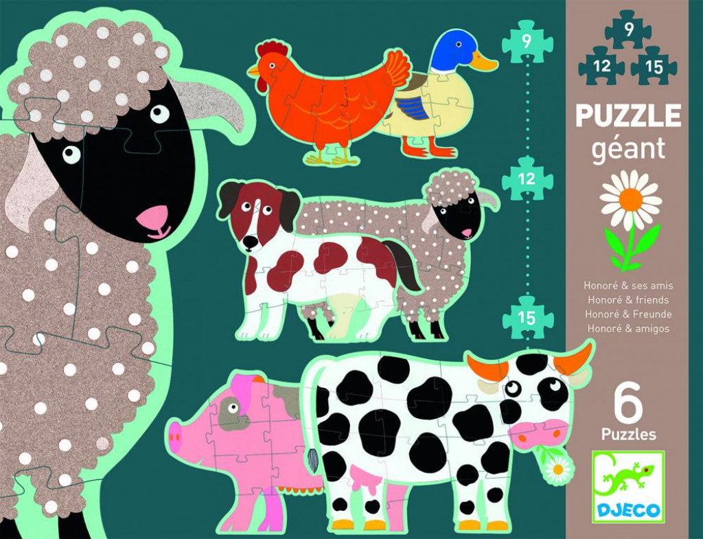 DJECO Óriás puzzle - Honoré & friends