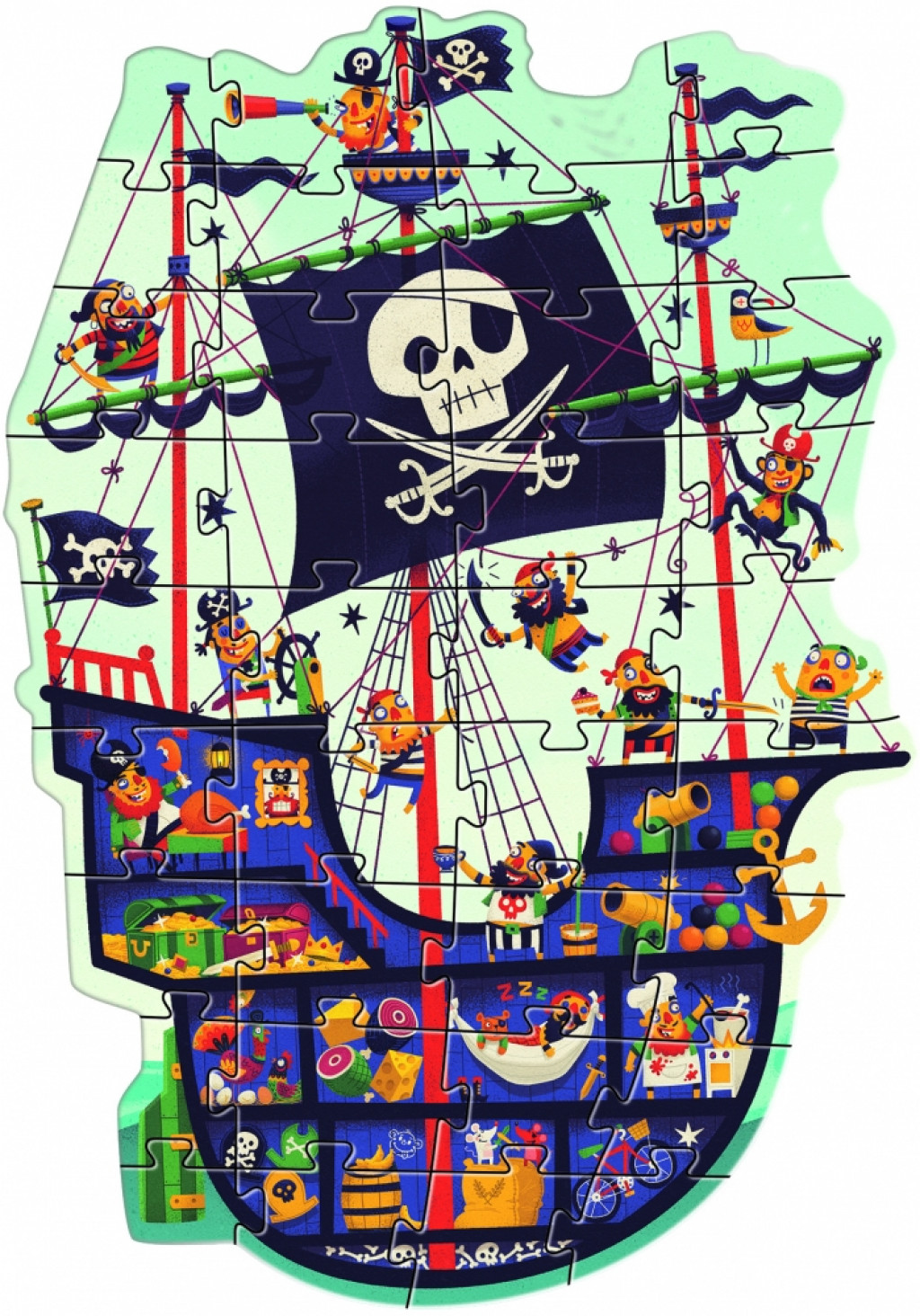 DJECO Óriás puzzle - The pirate ship