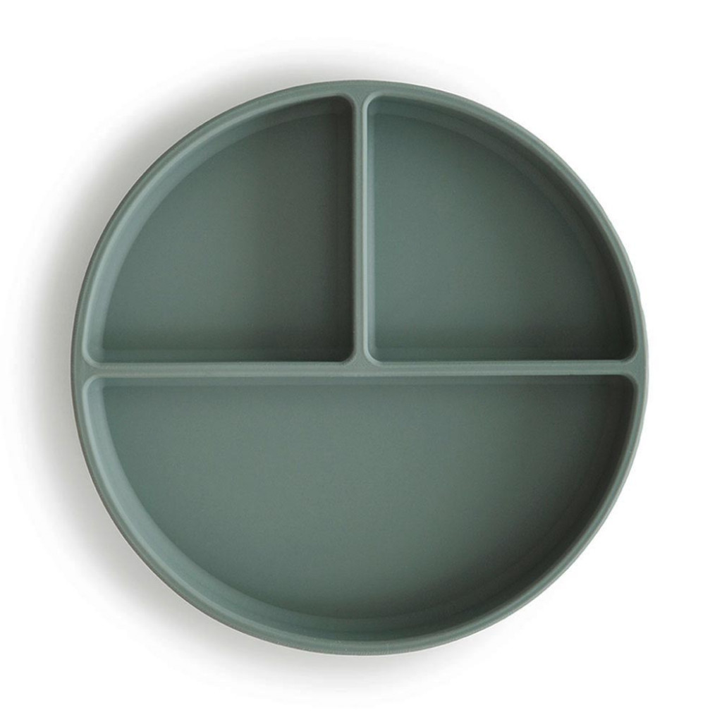 Mushie Mushie szilikon tányér - tapadókorongos, Cambridge blue