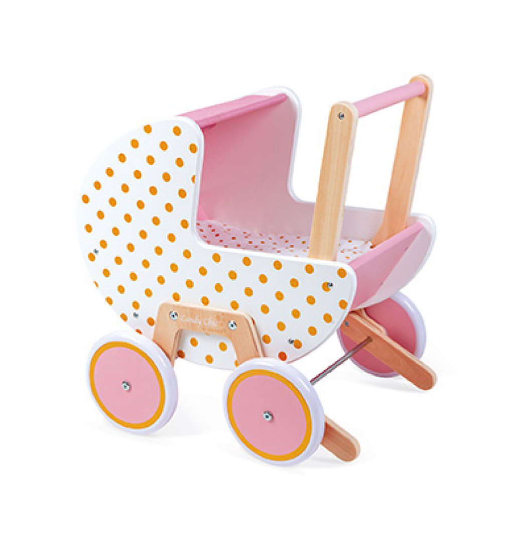 Haba Fa játék babakocsi Candy Chic 