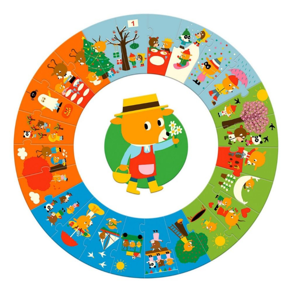 DJECO Óriás puzzle - Mackó éve - The year