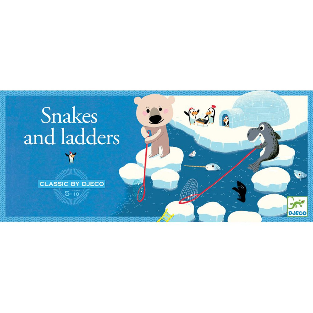 DJECO Társasjáték klasszikus - Kígyók és létrák - Snake and ladders