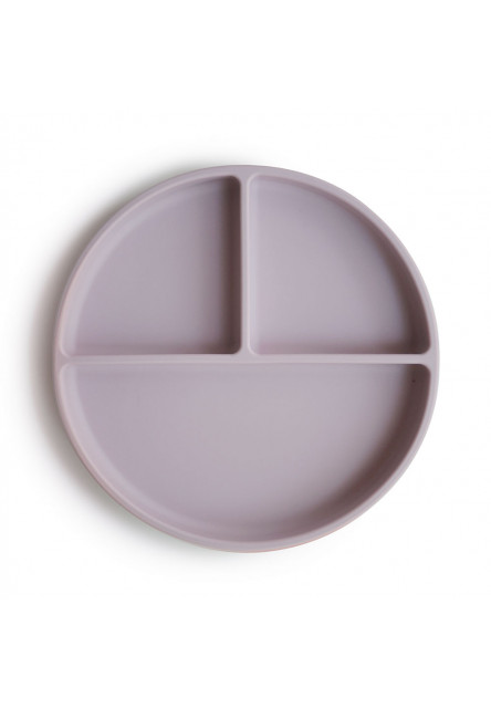 Mushie szilikon tányér - tapadókorongos, Soft lilac