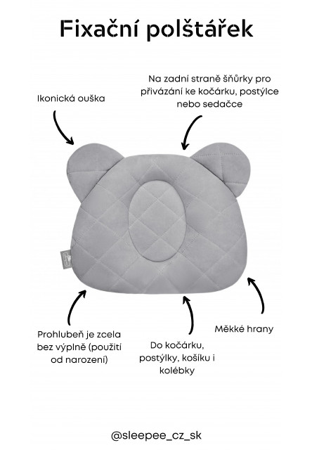 Teddy Bear lapos mackó párna – Sleepee, Sunflower