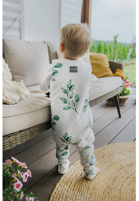 Kétoldalas hálózsák lábakkal Sleepee, Bohemian Green / Botanic - M méret