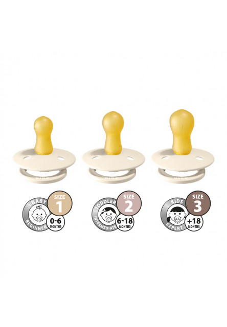 Bibs cumi Colour, latex 2db, 3-es méret - Night Blush Vanilla