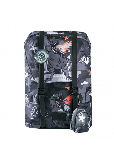 Ergonomikus iskolatáska 22L Dinosaur Black