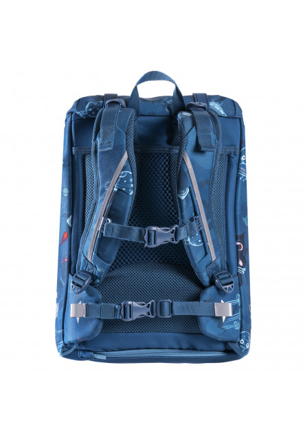 Ergonomikus iskolatáska 22L Retro Ninja Blue