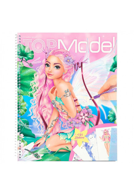 Kreatív színezőkönyv tündérrel, 131 matricával Top Model