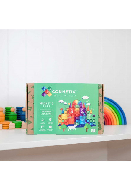 Connetix Mágneses építőjáték - Rainbow Creative Pack 102 db