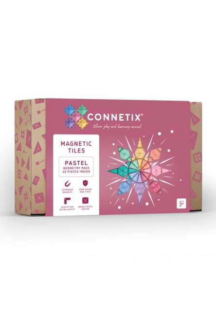 Connetix Mágneses építőjáték - Pastel Geometry Pack 40 db Connetix