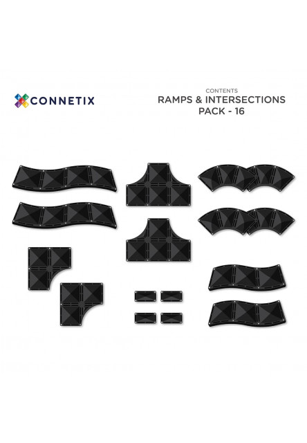 Connetix Mágneses építőjáték - Ramps & Intersections Pack 16 db
