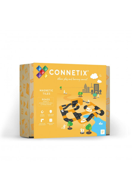 Connetix Mágneses építőjáték - Ramps & Intersections Pack 16 db Connetix