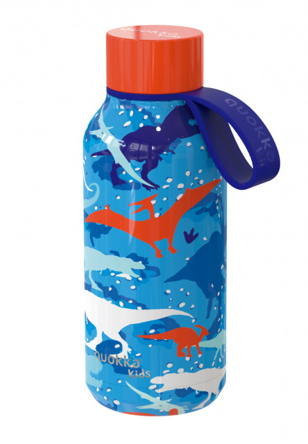 Solid Kids rozsdamentes acél termopalack dinoszaurusz hurokkal 330 ml Quokka