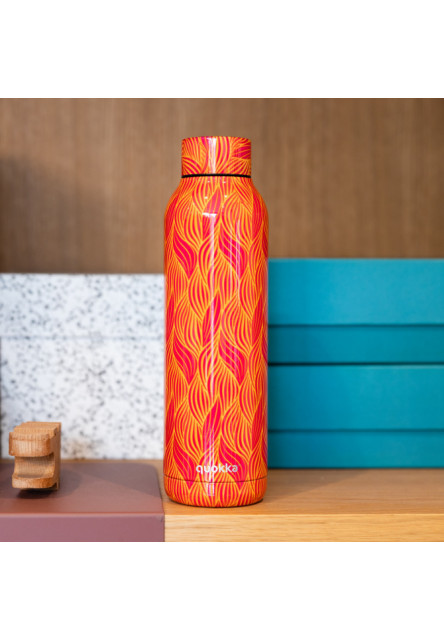 Rozsdamentes acél termopalack Solid Orange Bloom 630 ml