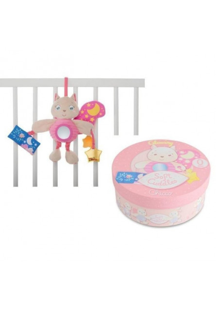 Plüss mókus babáknak kerek dobozban - Chicco - 20 cm