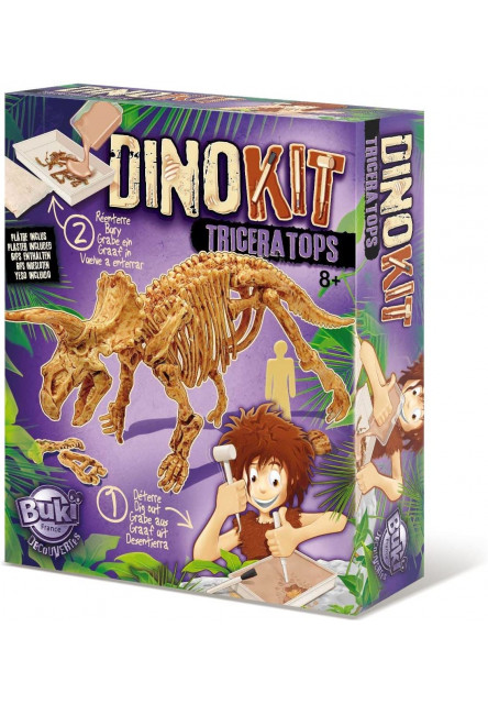 DinoKIT ásatás és a Triceratops csontváza