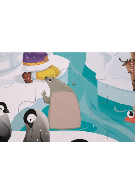 Tapintós puzzle Élet a jégen 20 részes, 3-6 évesek számára 