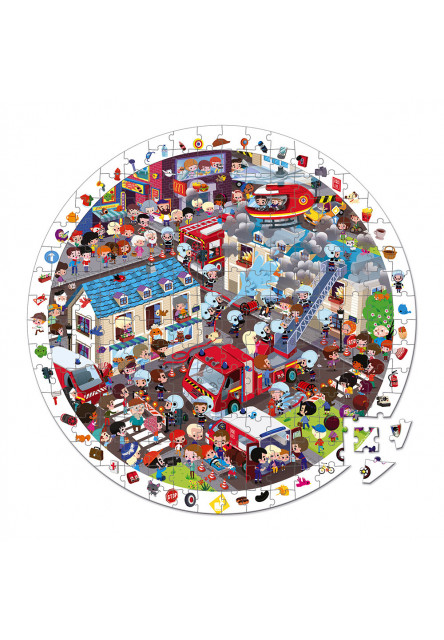 Képkereső tűzoltó puzzle bőröndben –  208 db