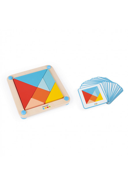 Origami Tangram mintákkal 25 db kártya, Montessori sorozat 