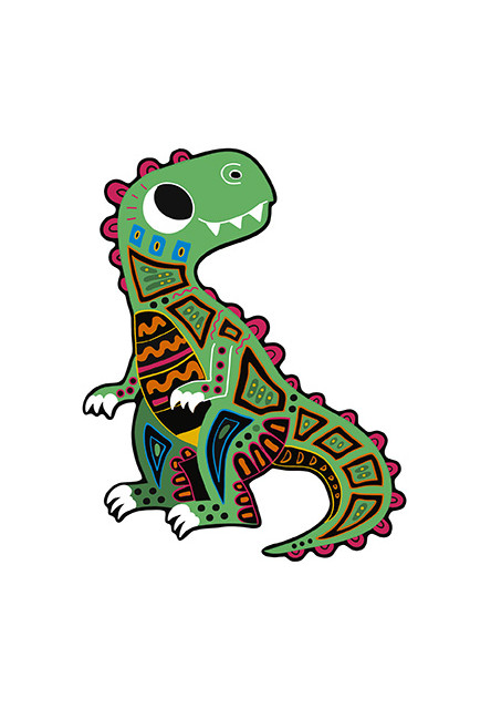 Kivágható képkarcoló dinoszaurusz