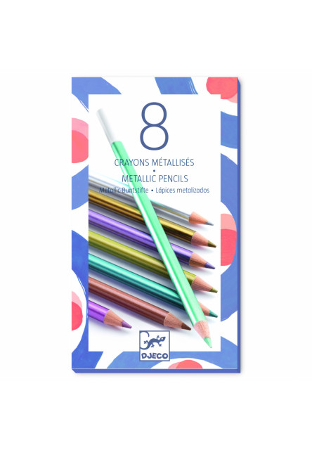 Színes ceruza készlet - 8 szín, metál - 8 metallic pencils DJECO