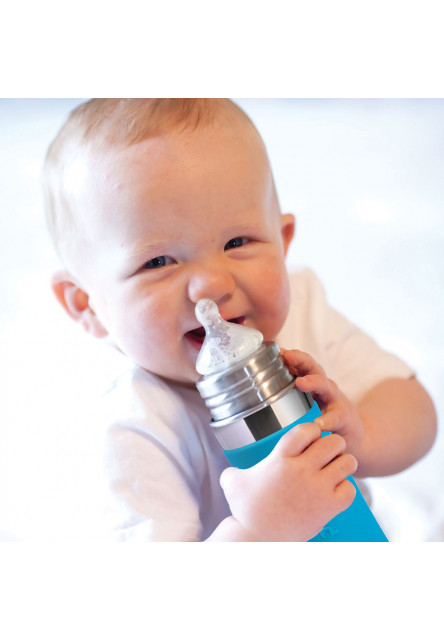 Rozsdamentes acél cumisüveg 325ml (rózsaszín-fehér) 