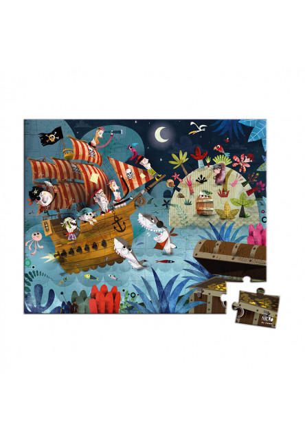 Kalóz puzzle bőröndben – 36 db