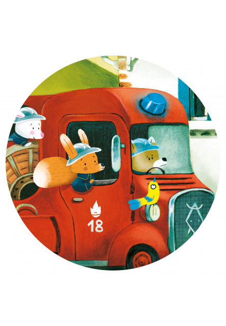 Mini puzzle - A tűzoltóautó - The fire truck