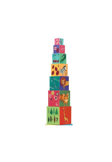 Toronyépítő kocka - Természet és állatok - 10 nature and animal blocks