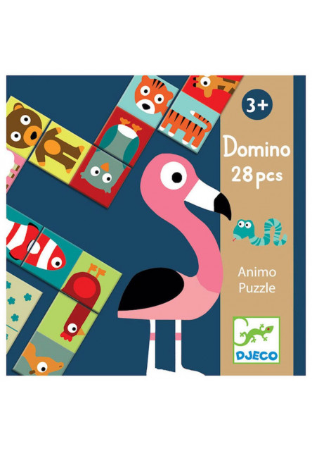 Kétfeles Domino - Animo-puzzle DJECO