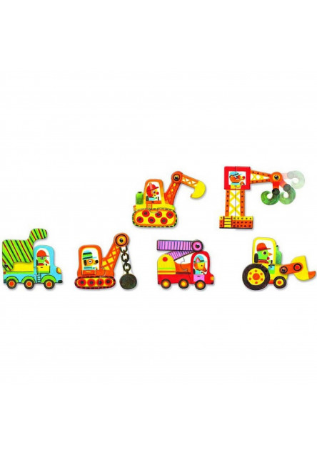 Párositó puzzle - Munkagépek - Articulo vehicles