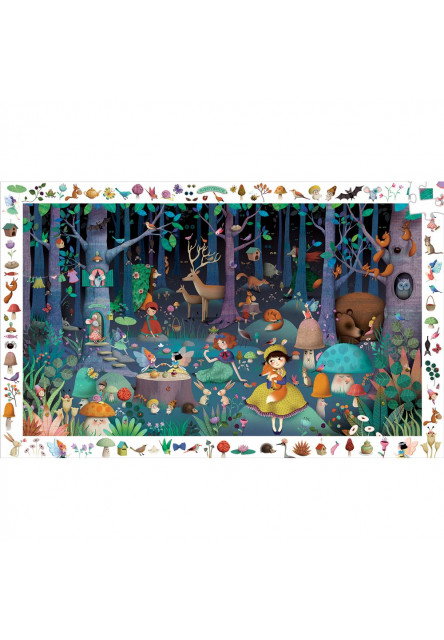 Megfigyelő puzzle - Az elvarázsolt erdő 100 db DJECO